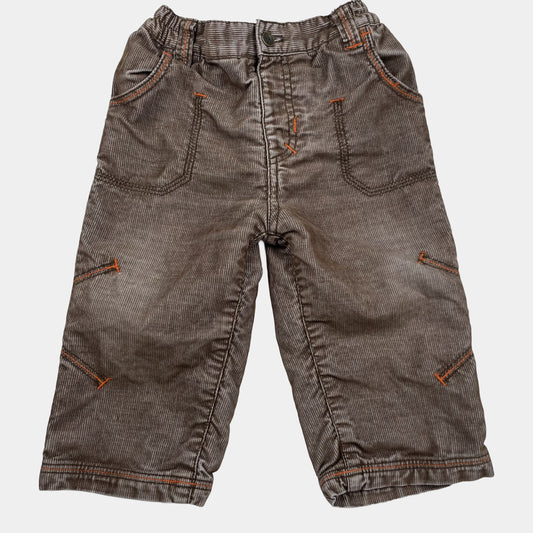 Braune Cordhose mit Taschen für 9-12 Monate – front