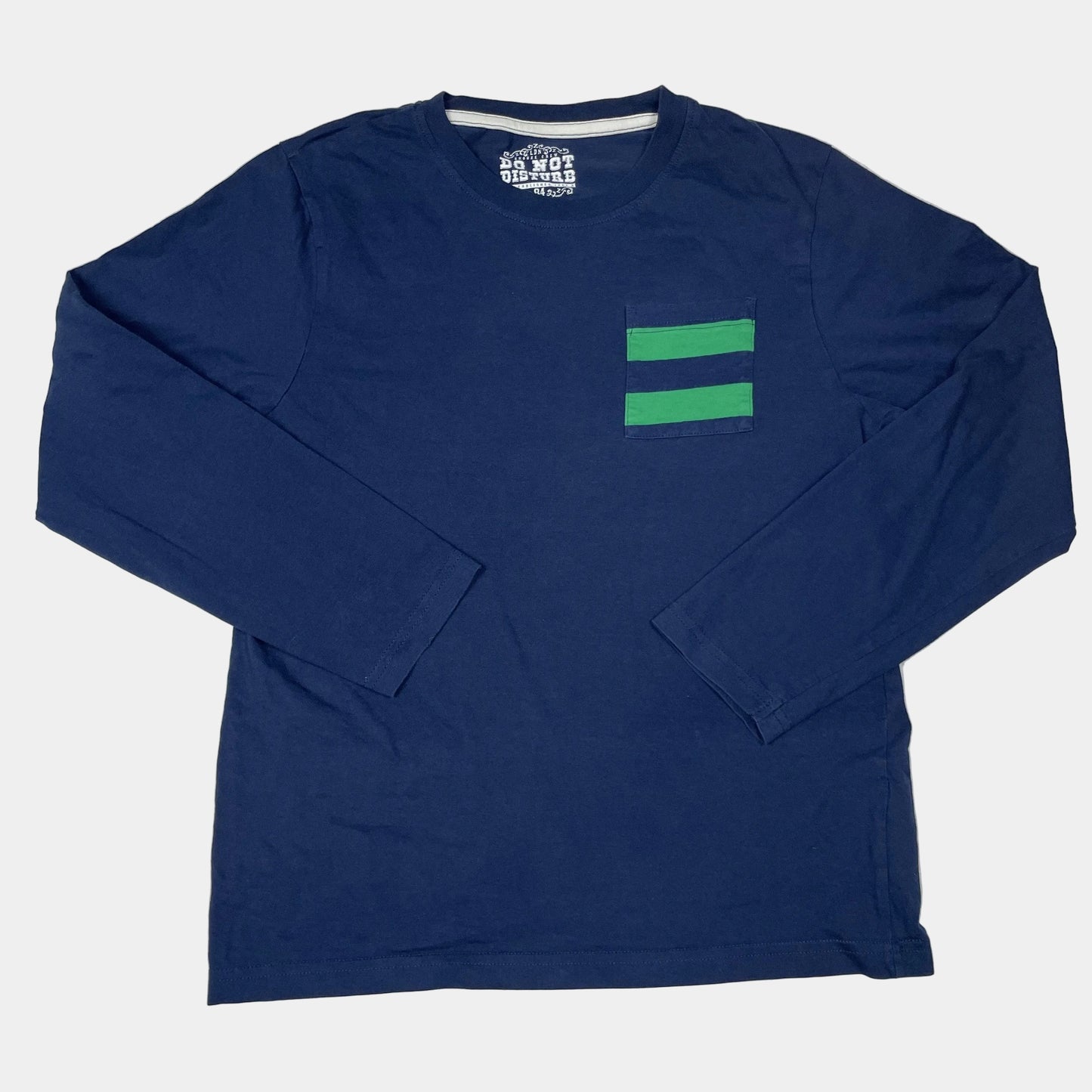 Blaues Langarmshirt mit Brusttasche für Kinder