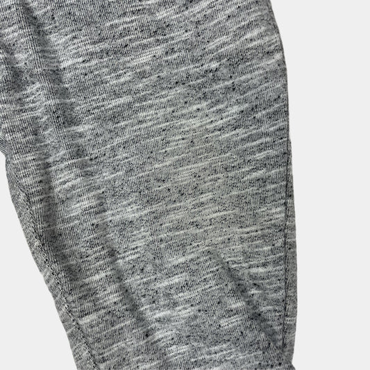 Graue Sweathose aus Baumwolle für Babys mit Bündchen und Kordelzug – detail