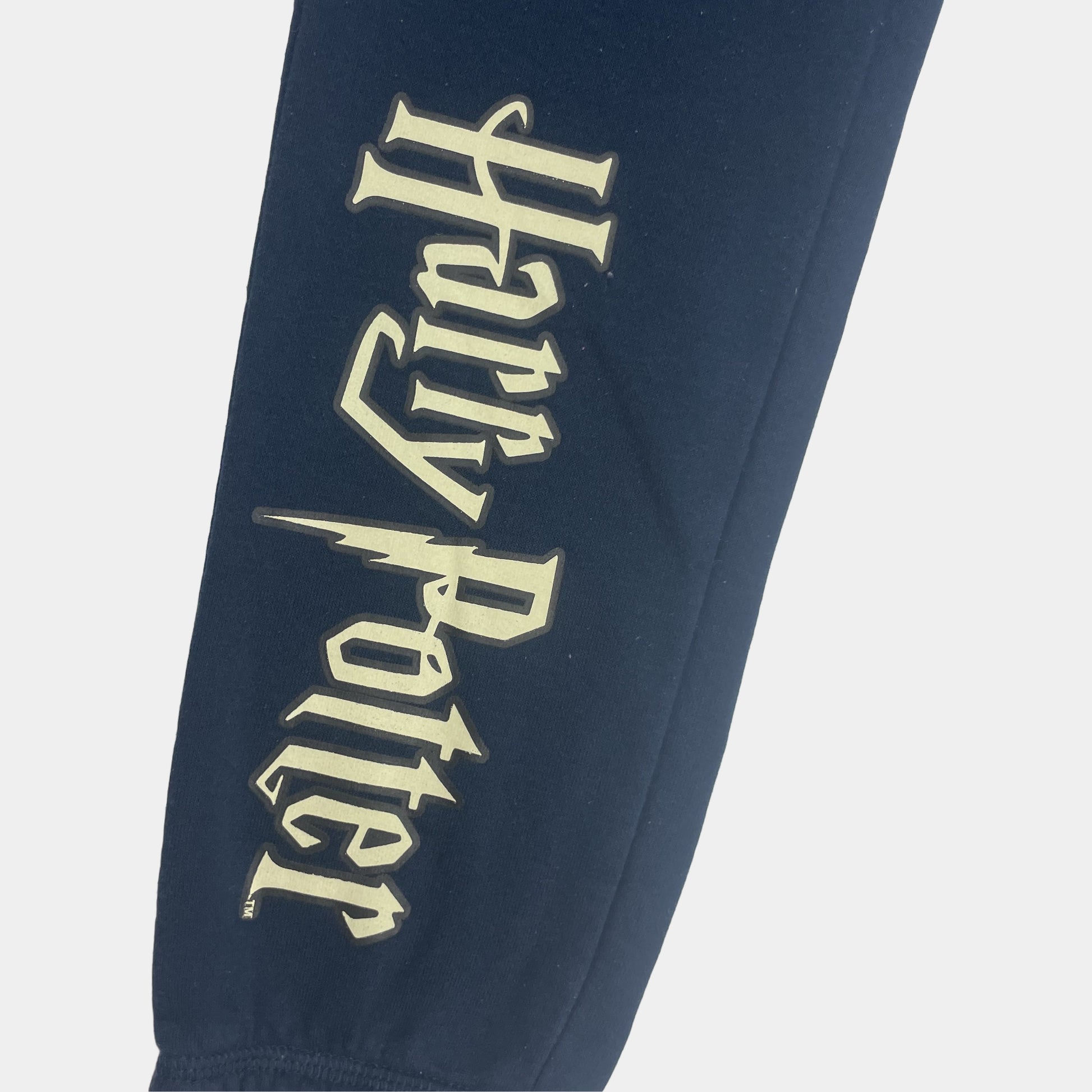 Blaue Jogginghose mit Harry-Potter-Design und elastischem Bund – detail