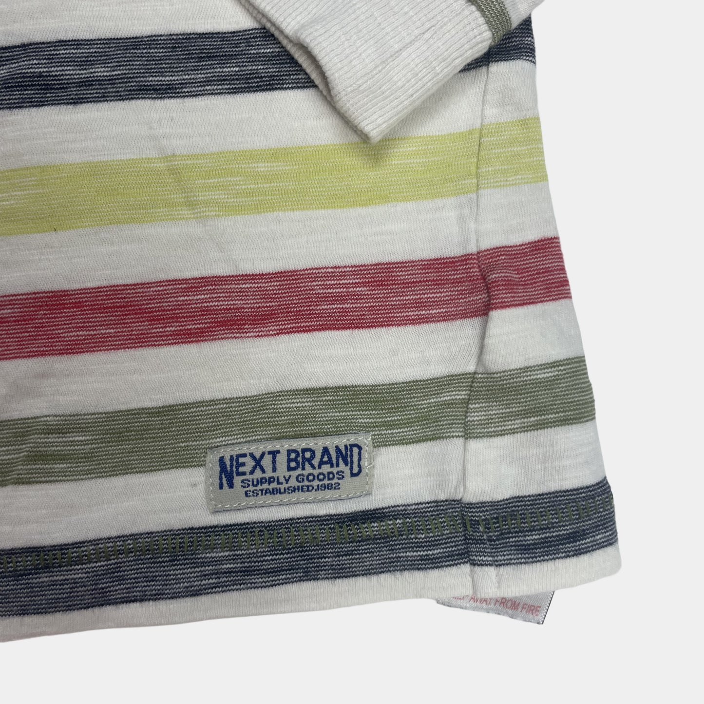 Gestreifter Baumwollpullover für Babys, Größe 3-6 Monate – detail