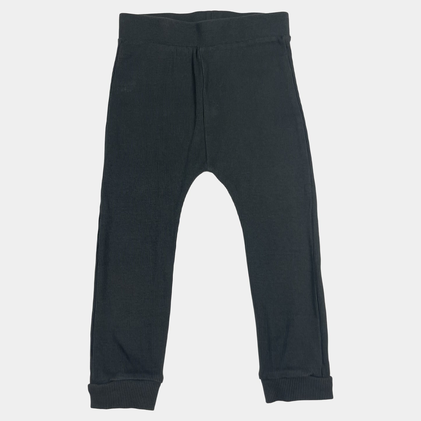 Gerippte Kinderhose in Dunkelgrau, Größe 2-3 Jahre (92-98 cm)