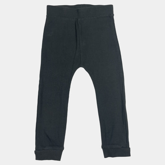 Gerippte Kinderhose in Dunkelgrau, Größe 2-3 Jahre (92-98 cm)