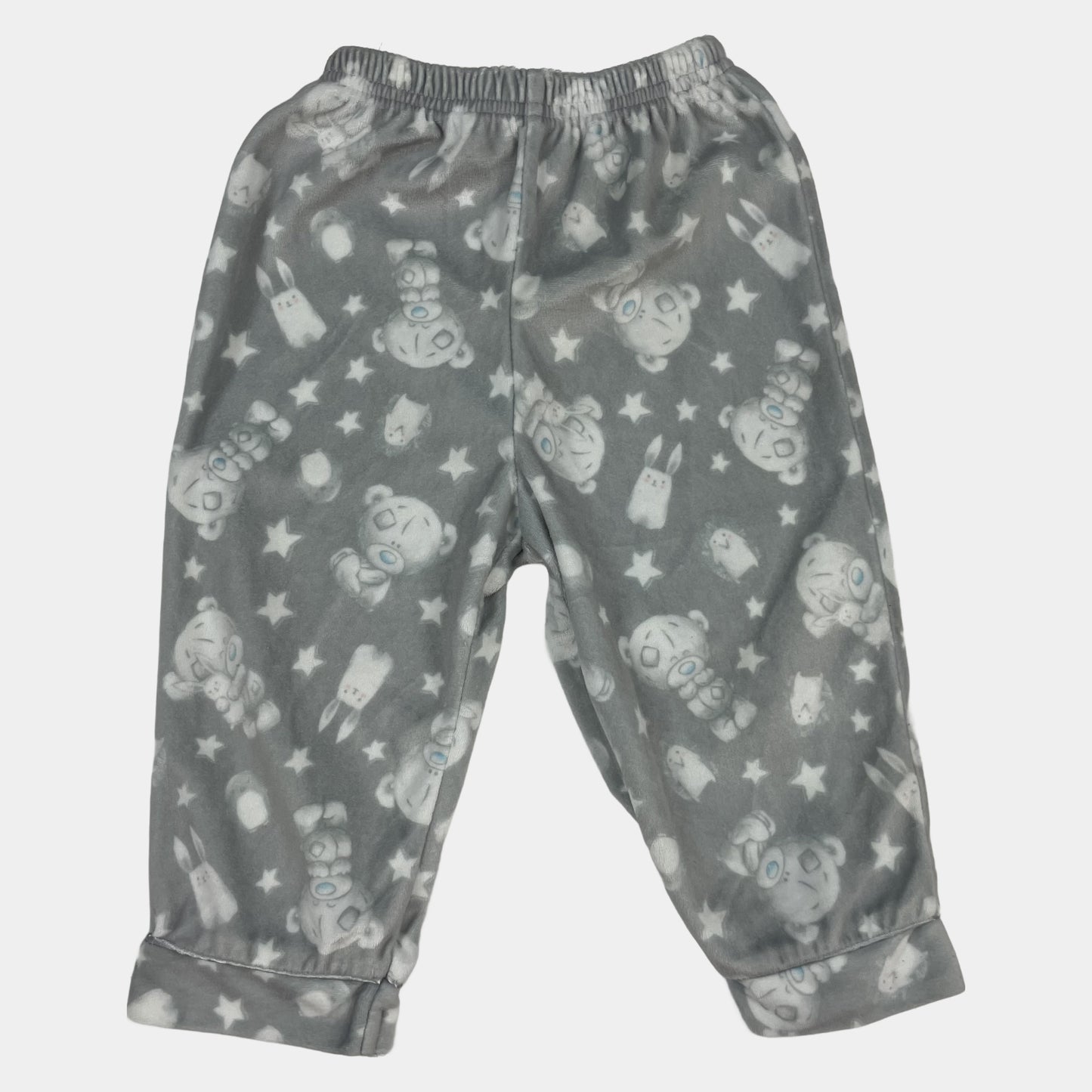 Graue Hose mit Bären- und Sternmuster für Babys 9-12 Monate