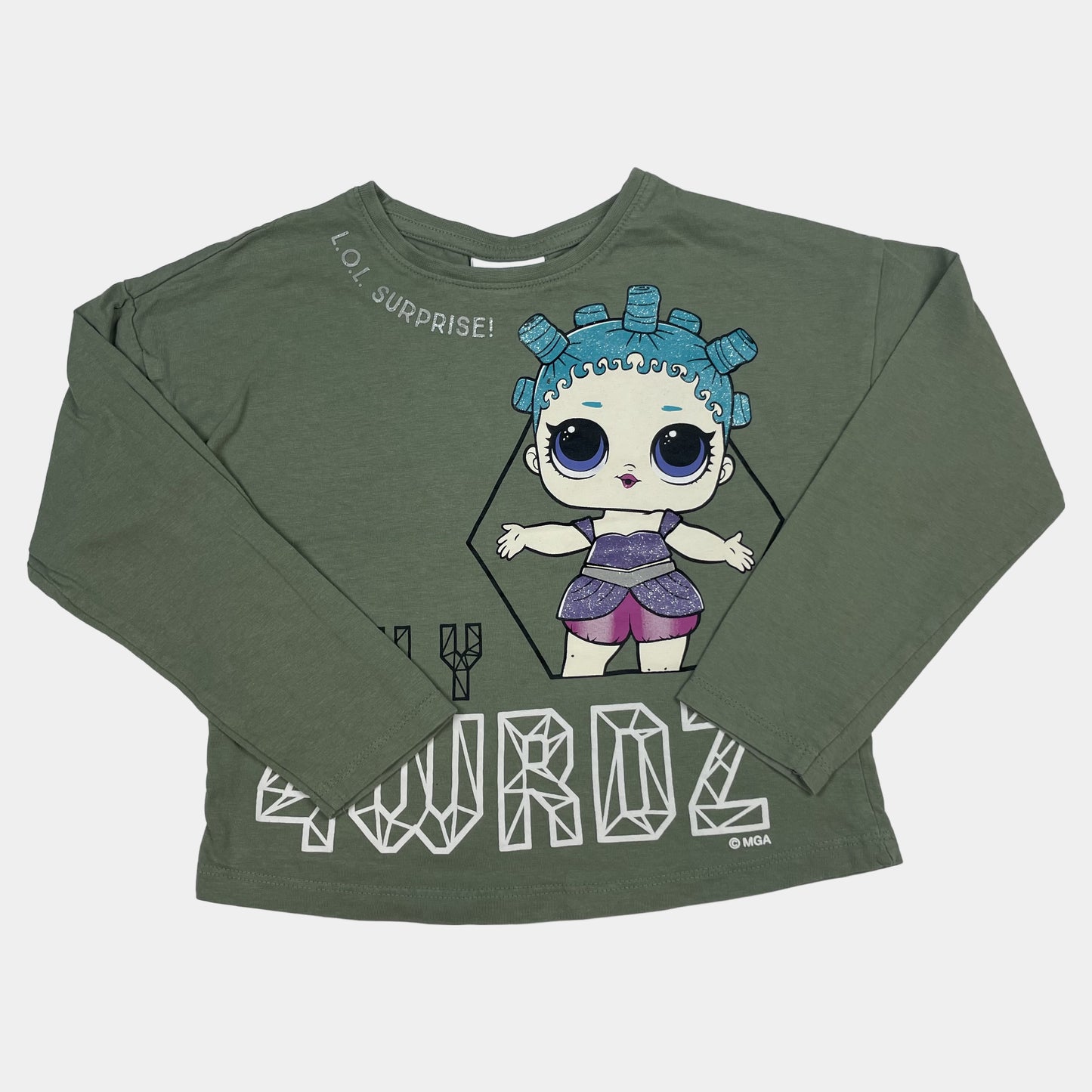 Grünes Langarmshirt mit LOL Surprise Motiv von Tu, Größe 116 – front