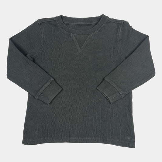 Graues Langarmshirt aus Baumwolle für Kinder, Größe 3–4 Jahre