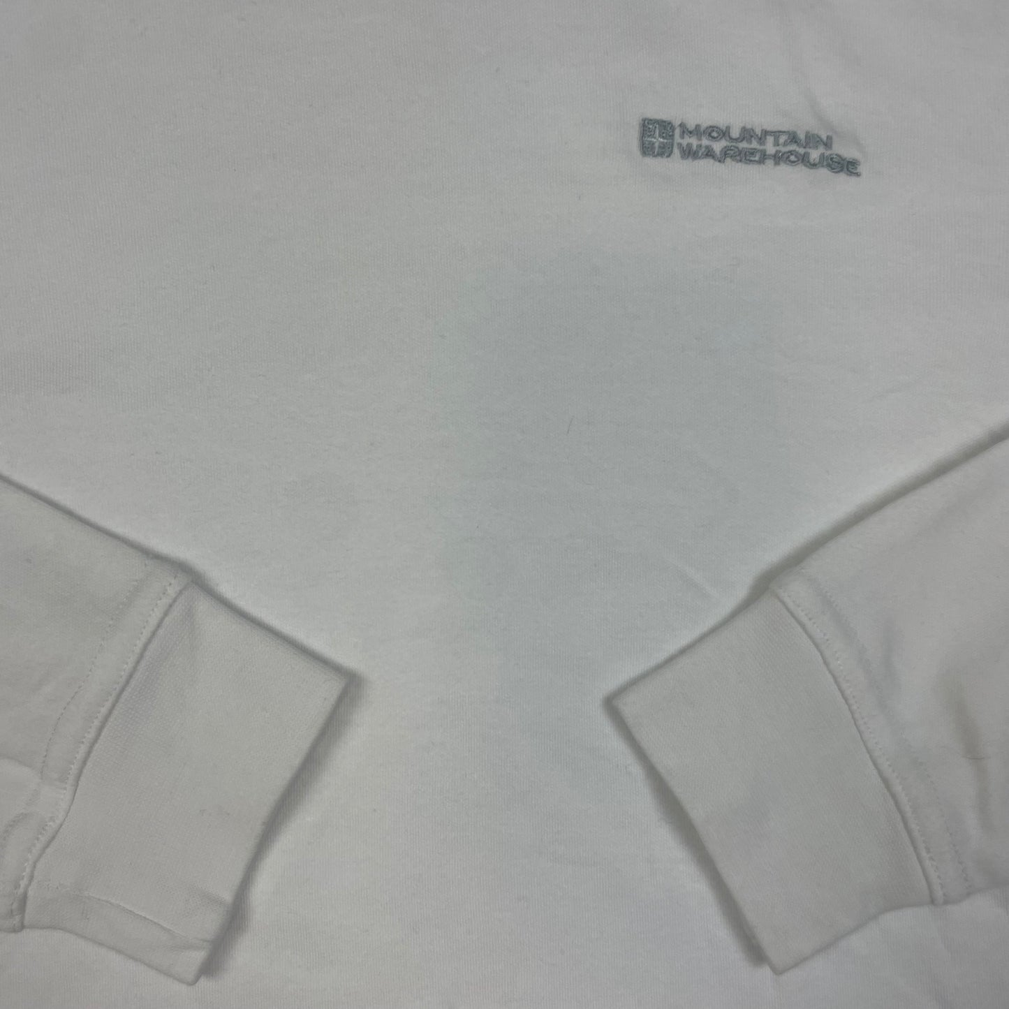 Weißes Baumwoll-Longsleeve mit Rollkragen und Logo, Größe 9-10 Jahre – fabric