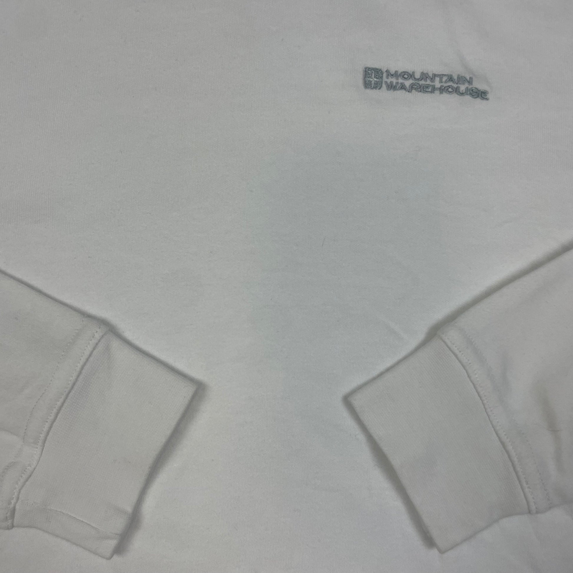 Weißes Baumwoll-Longsleeve mit Rollkragen und Logo, Größe 9-10 Jahre – fabric