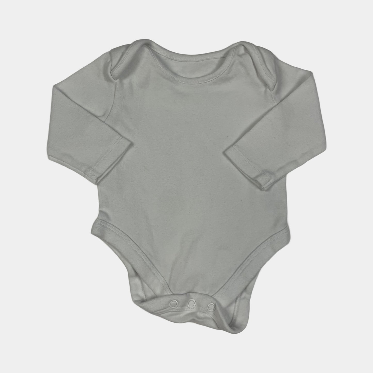 Weißer Langarm-Body für Babys – front