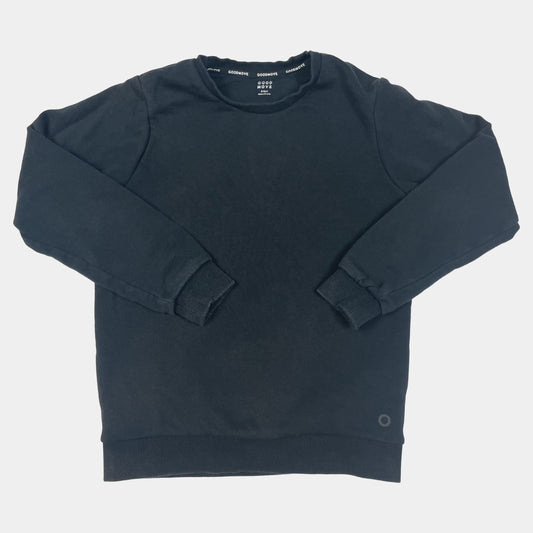 Schwarzer Pullover mit gerippten Bündchen für Kinder