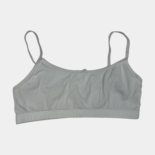 Weißes Bauchband mit Spaghettiträgern – front