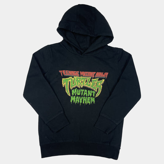 Schwarzer Kapuzenpullover mit Ninja Turtles Print für Kinder