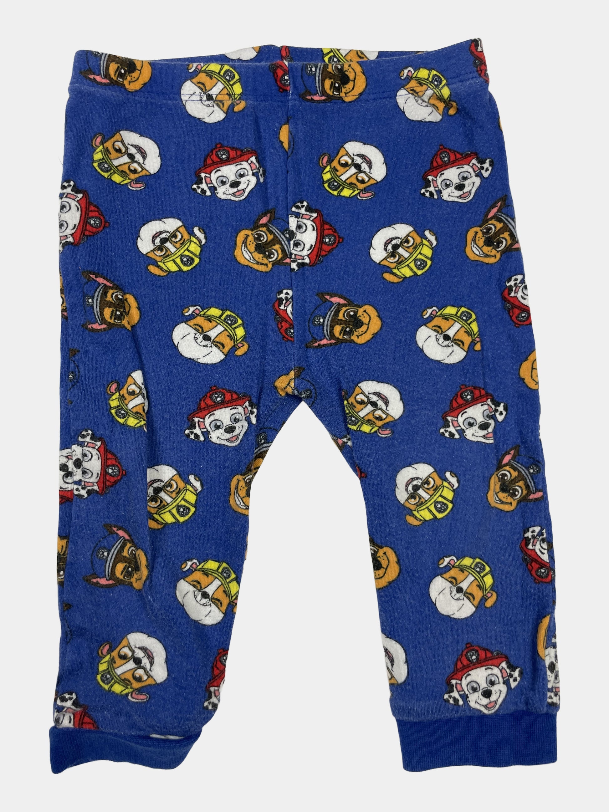 Blaue Schlafanzug-Hose mit Kindermotiven – front