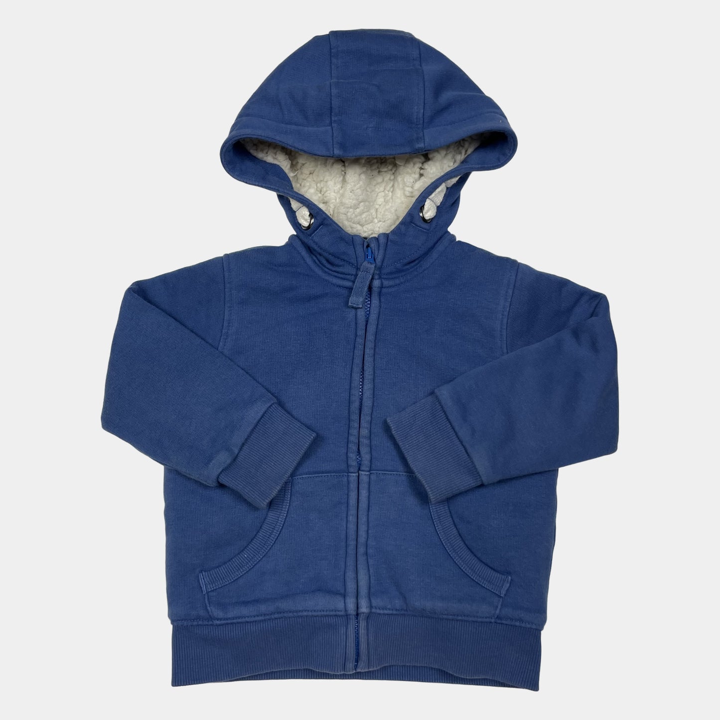 Blaues Kapuzen-Sweatshirt mit Reißverschluss für Babys, 12-18 Monate – front