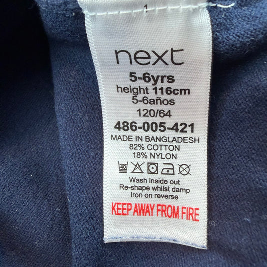 Blaue Strickweste für Kinder mit V-Ausschnitt – label