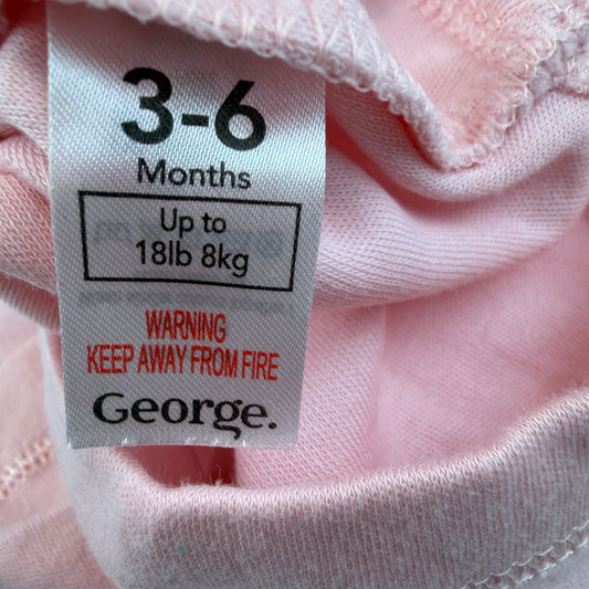 Rosa-weißes ärmelloses Baby-Body-Set mit Druckknöpfen (2er-Set) – label