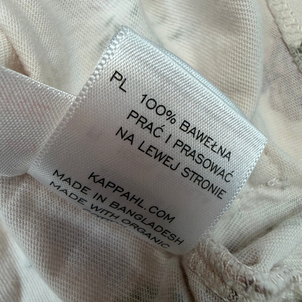 Beiges langärmeliges Baby-Kleid mit Rosenmuster und Häkelspitze, Größe 74 – label