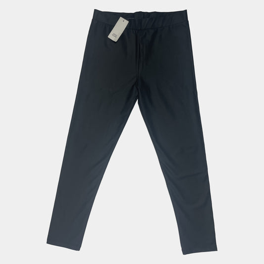Graue Leggings aus Polyester mit elastischem Bund – front