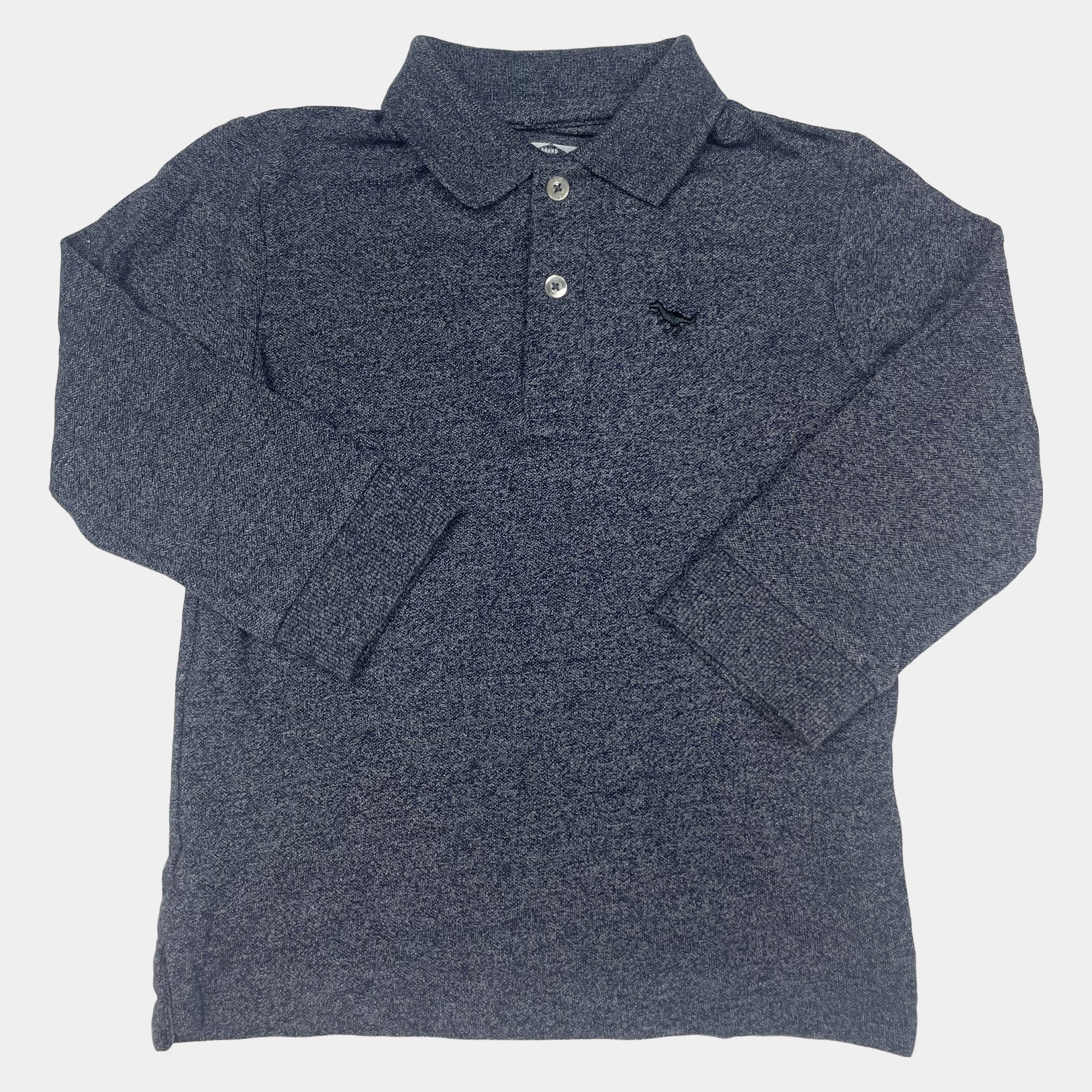 Blaues Polo-Shirt mit langen Ärmeln von Next – front