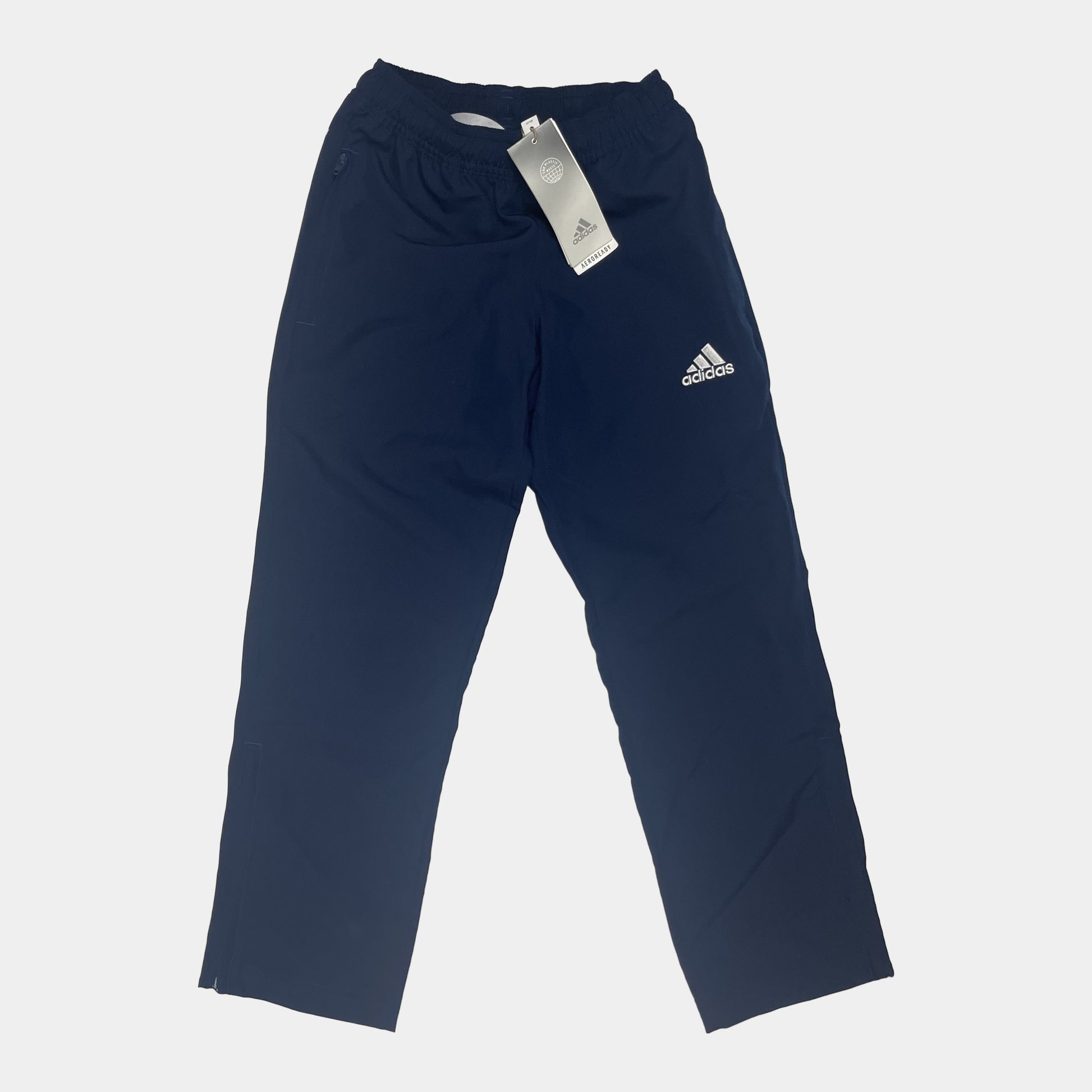 Blaue Sporthose aus Polyester mit elastischem Bund und Adidas-Logo – front