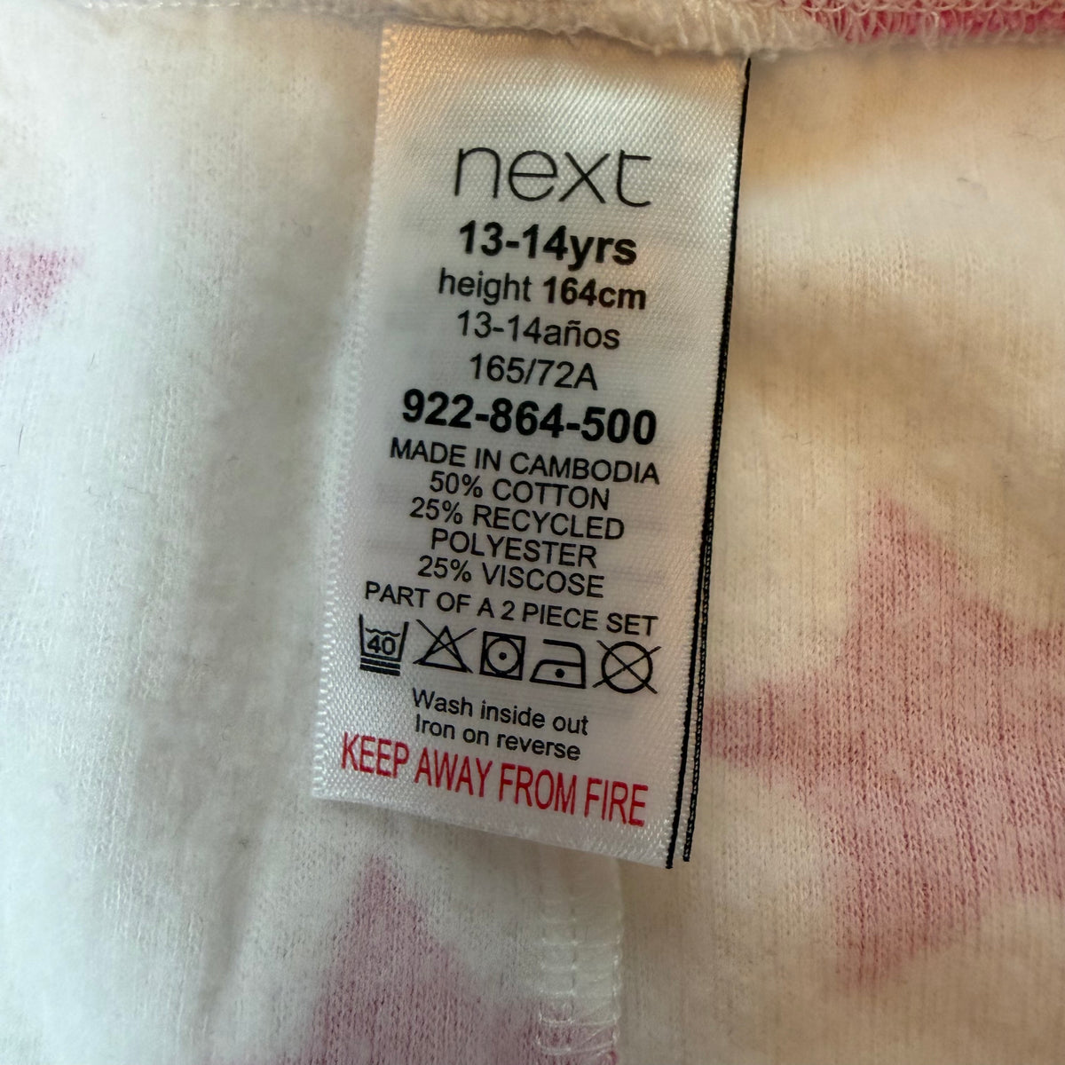 Weiße Kinder-Leggings mit rosa Sternmuster und Bündchen – label