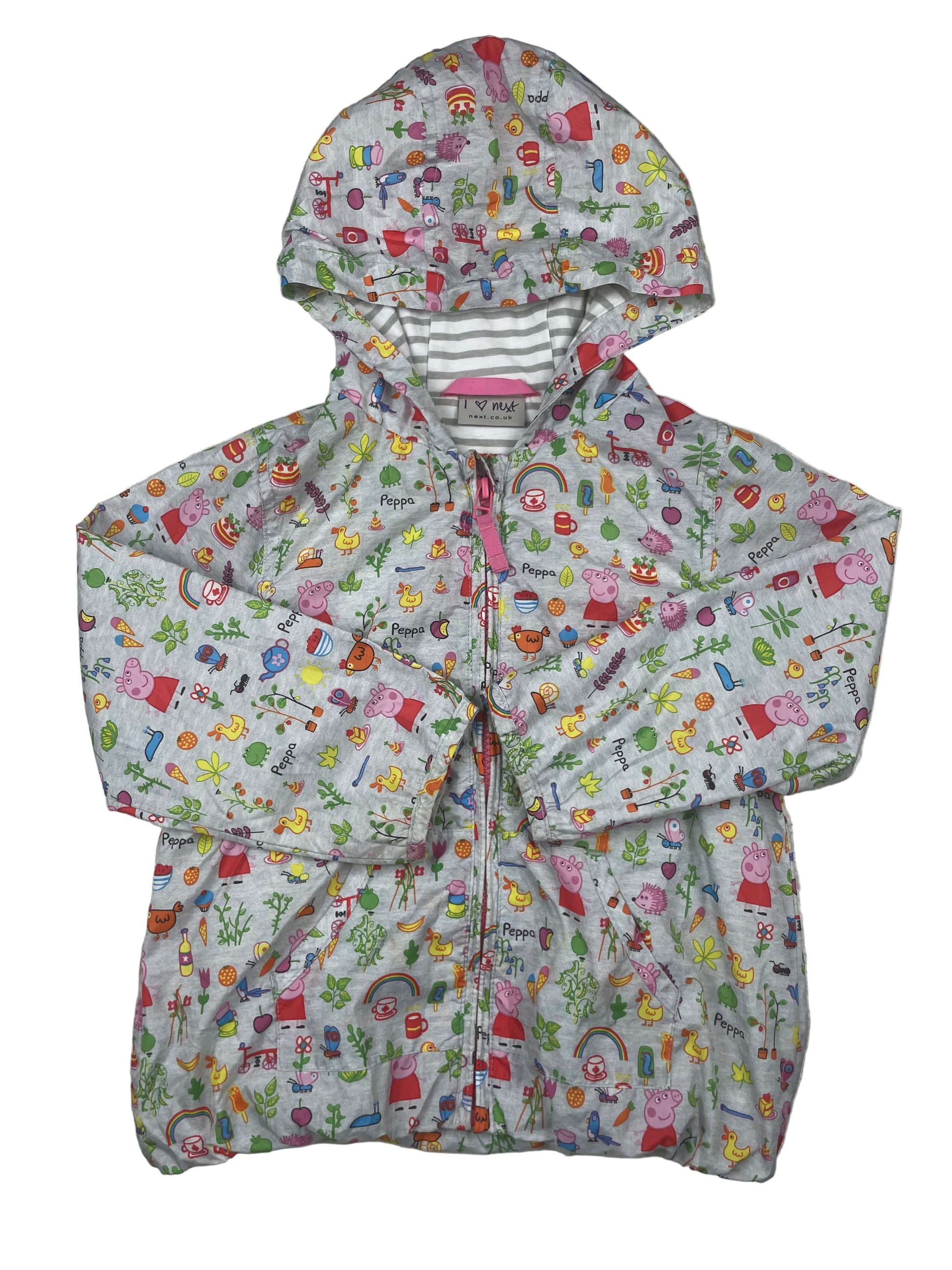 Next Peppa Pig leichte Kapuzenjacke, grau, Größe 3-4 Jahre (104) – front