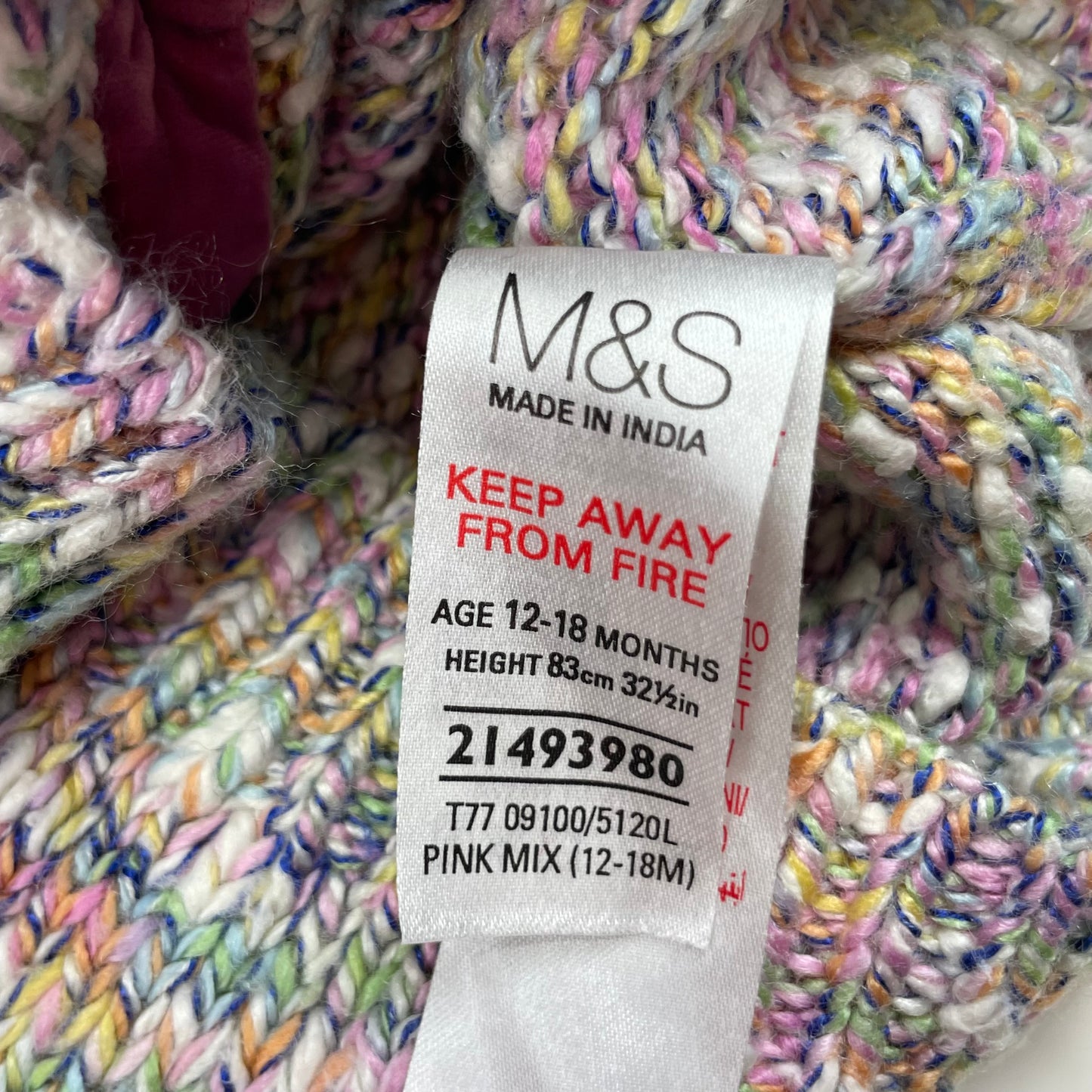 Bunte Strickjacke mit Knopfleiste für Mädchen – label