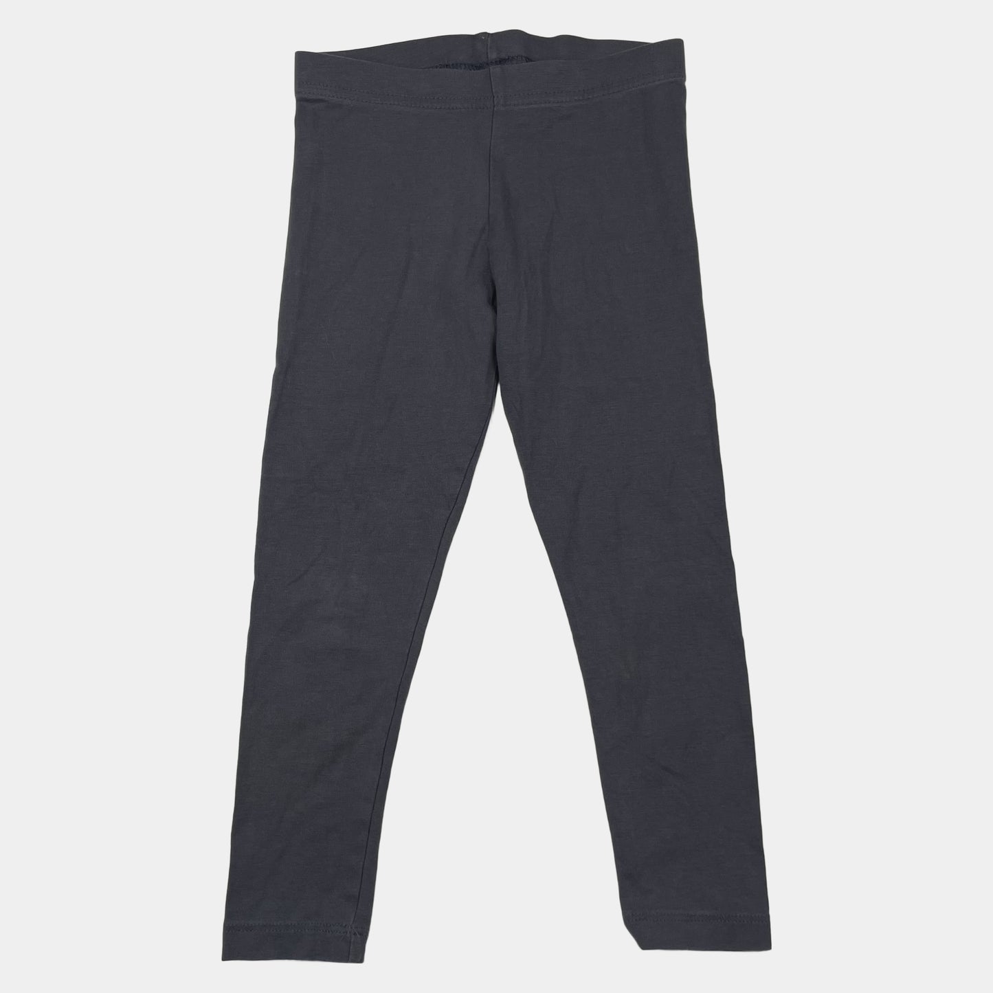 Graue Leggings aus Baumwolle mit elastischem Bund. – front