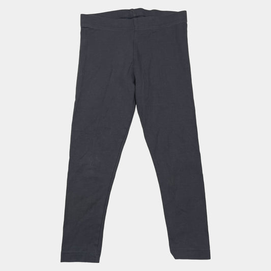 Graue Leggings aus Baumwolle mit elastischem Bund. – front