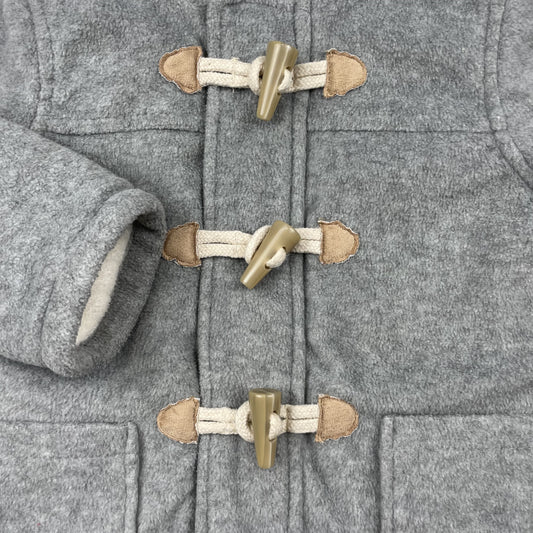 Grauer Baby-Dufflecoat mit Knebelverschlüssen von George, Größe 9-12 Monate – detail