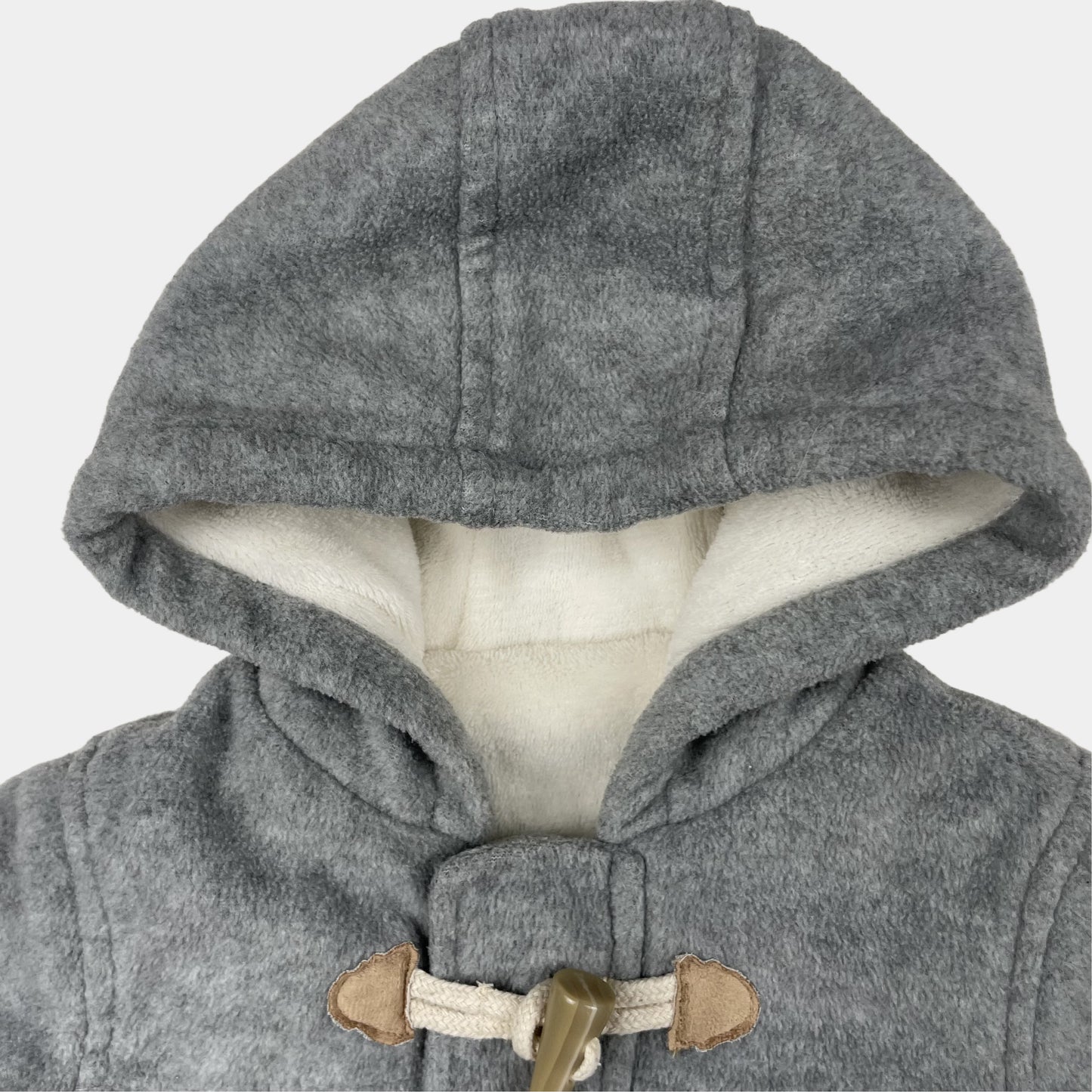 Grauer Baby-Dufflecoat mit Knebelverschlüssen von George, Größe 9-12 Monate – side