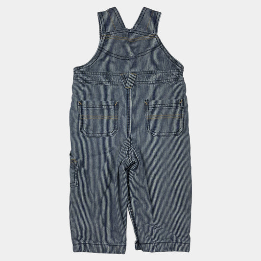 Gestreifter Denim-Overall für Babys, Größe 6-9 Monate – back