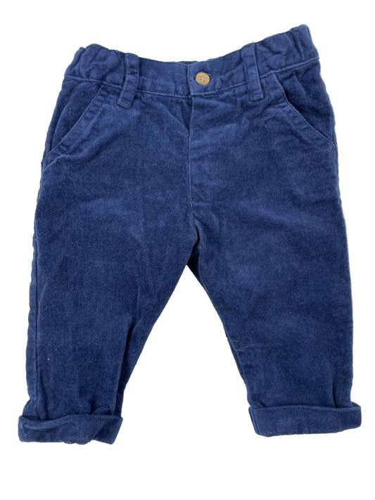 Blaue Cordhose von M&S, Größe 6–9 Monate – front