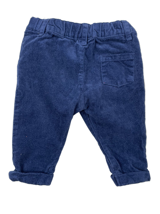Blaue Cordhose von M&S, Größe 6–9 Monate – back