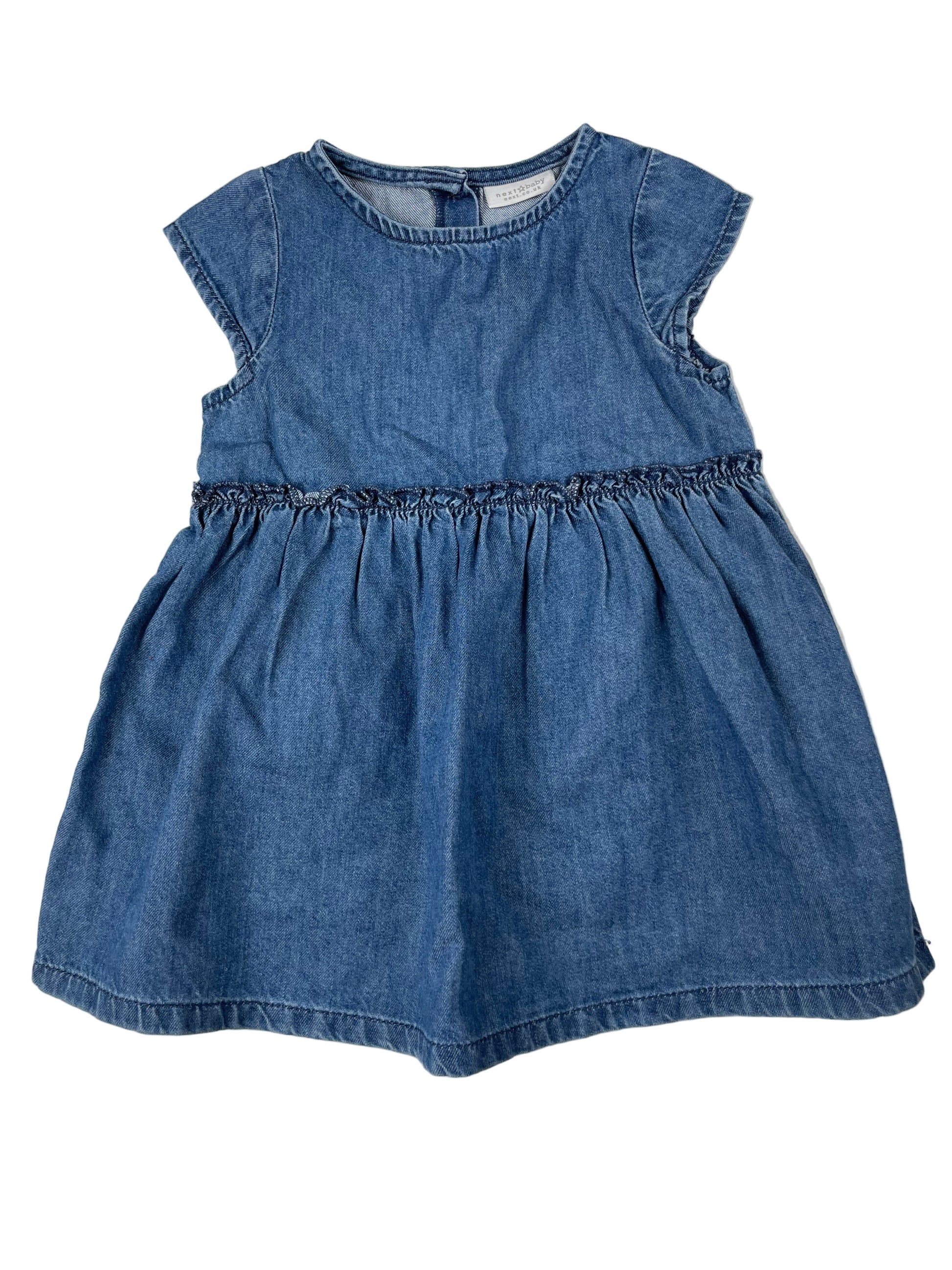 Jeanskleid von Next, 6–9 Monate, 100% Baumwolle – front