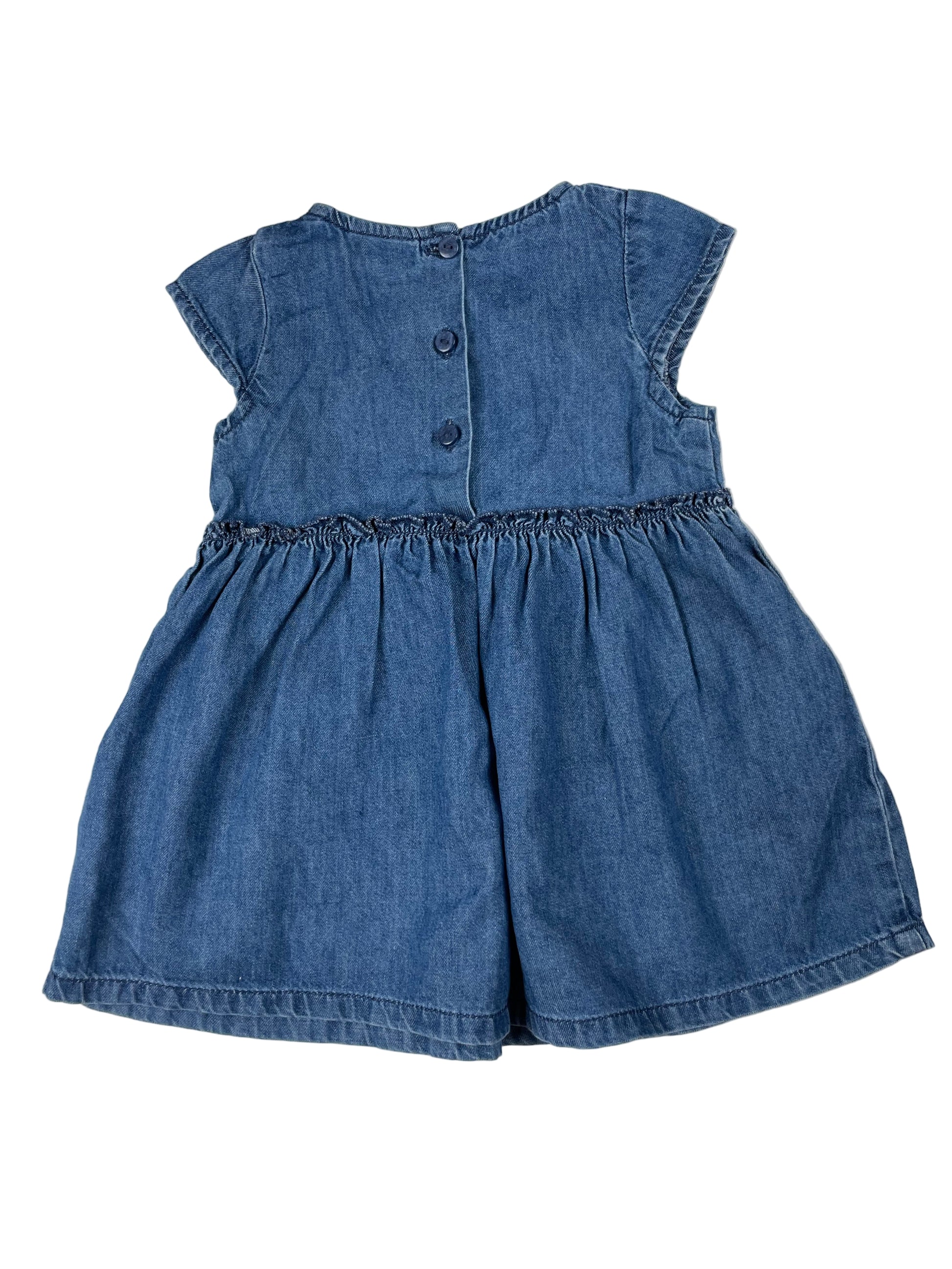 Jeanskleid von Next, 6–9 Monate, 100% Baumwolle – back