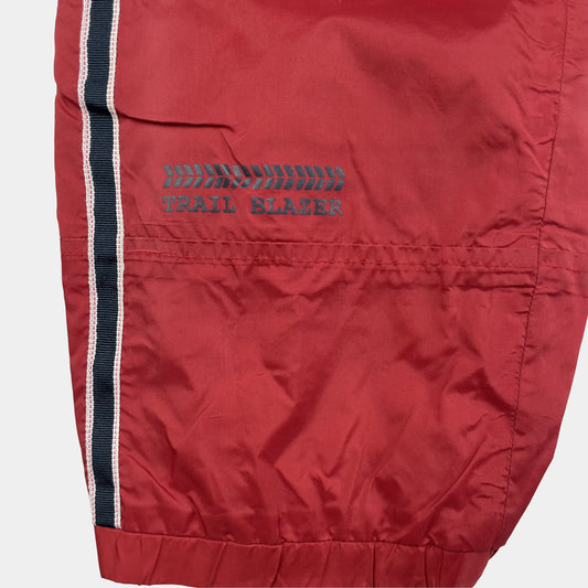 Rote Nylon-Hose mit seitlichen Streifen für Kinder. Größe 6-7 Jahre. – logo