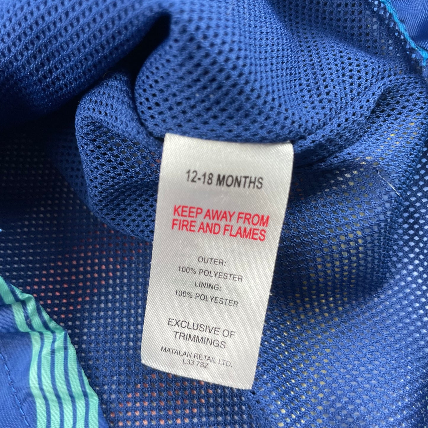 Bunte Regenjacke mit Kapuze für Kinder 12-18 Monate – label