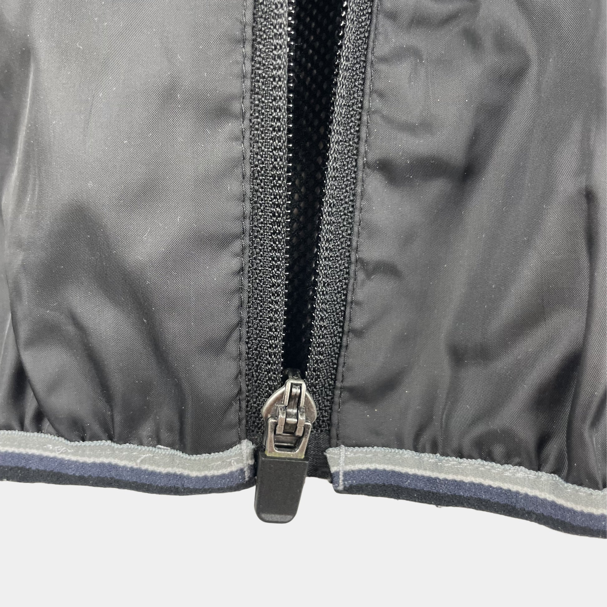 Graue Polyester-Regenjacke mit Kapuze für Kinder – zip