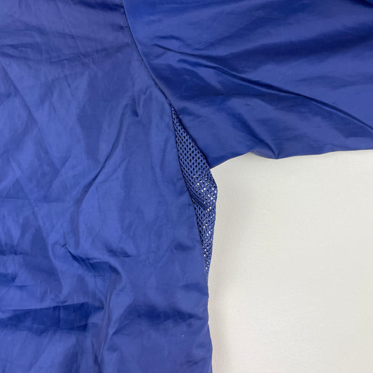 Blaue Hallenji Kinderjacke mit Kapuze und Neonakzenten, Größe 10 Jahre. – detail