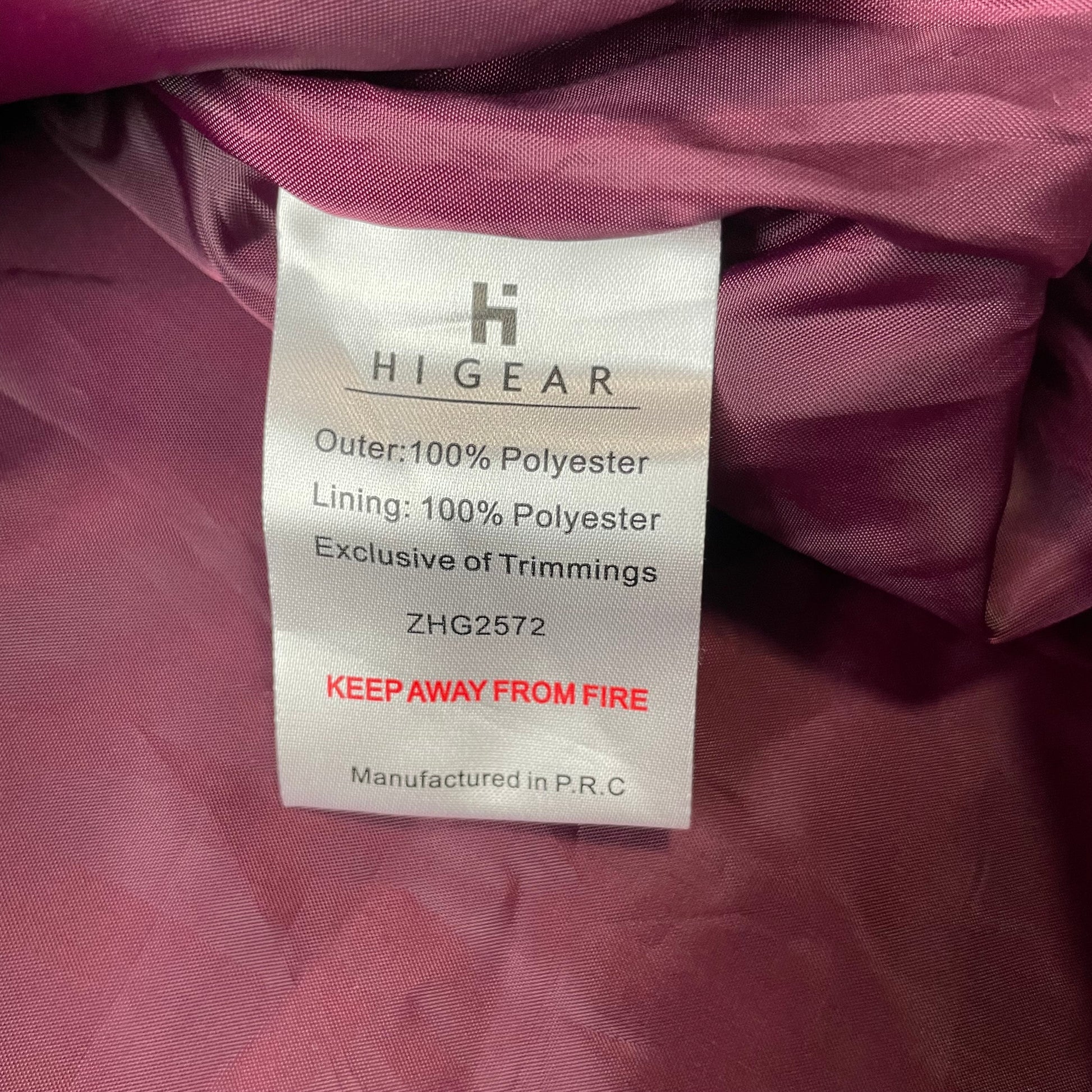 Lila wasserfeste Jacke von Hi Gear in Größe UK 8/EU 36, ideal für kühles Wetter. – tag