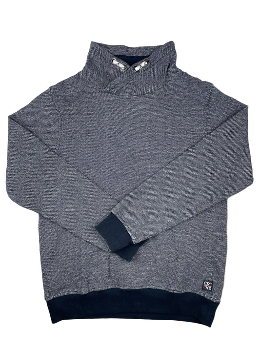 Grauer Creeks Kinder-Pullover mit Stehkragen und Knöpfen, Größe 14 Jahre – front