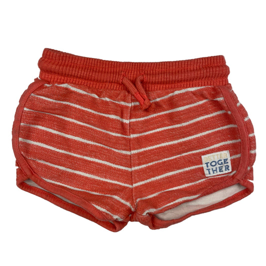 Nutmeg Shorts orange-weiß gestreift, Größe 3–4 Jahre – front