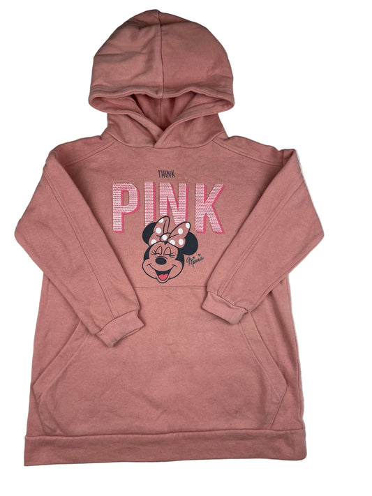 Rosa Minnie Mouse Sweatkleid mit Kapuze, Größe 3–4 Jahre – front