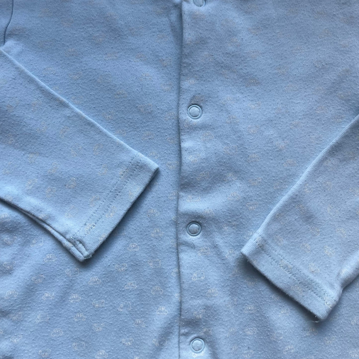 Hellblauer Baumwoll-Overall für Kinder, Größe 18-24 Monate, Marke George – fabric