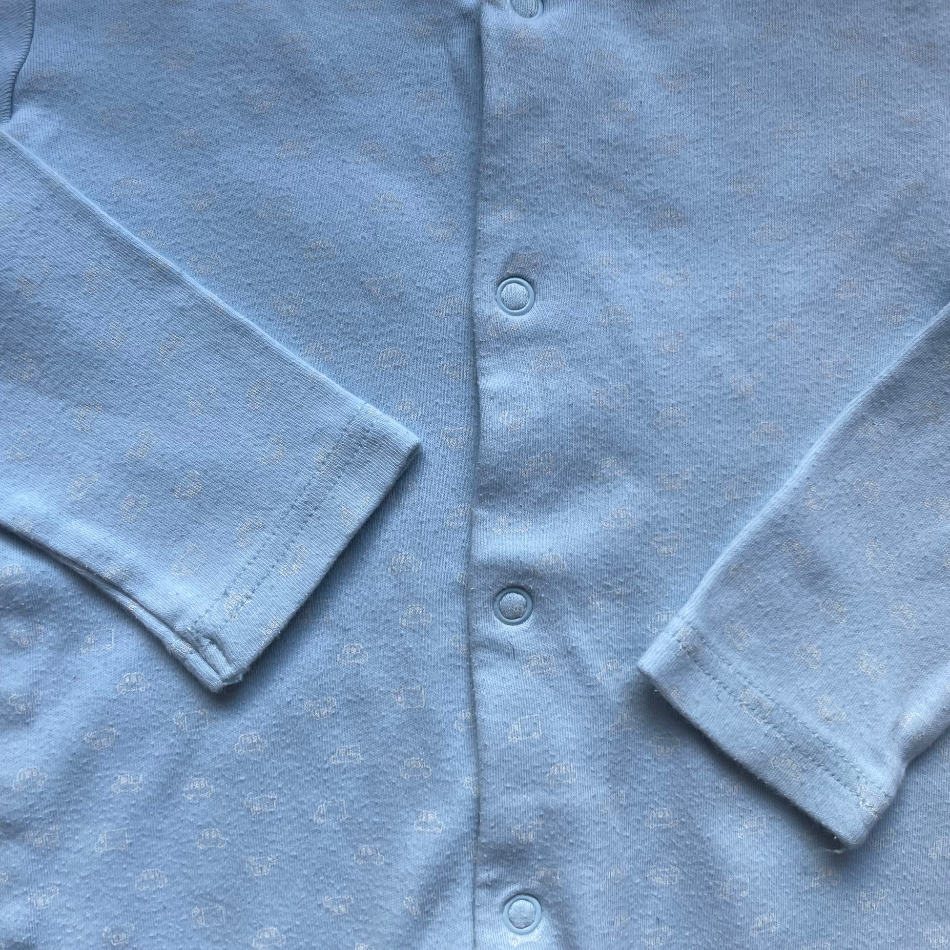 Hellblauer Baumwoll-Overall für Kinder, Größe 18-24 Monate, Marke George – fabric