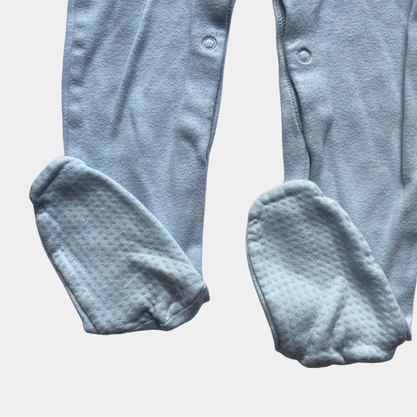 Hellblauer Baumwoll-Overall für Kinder, Größe 18-24 Monate, Marke George – detail