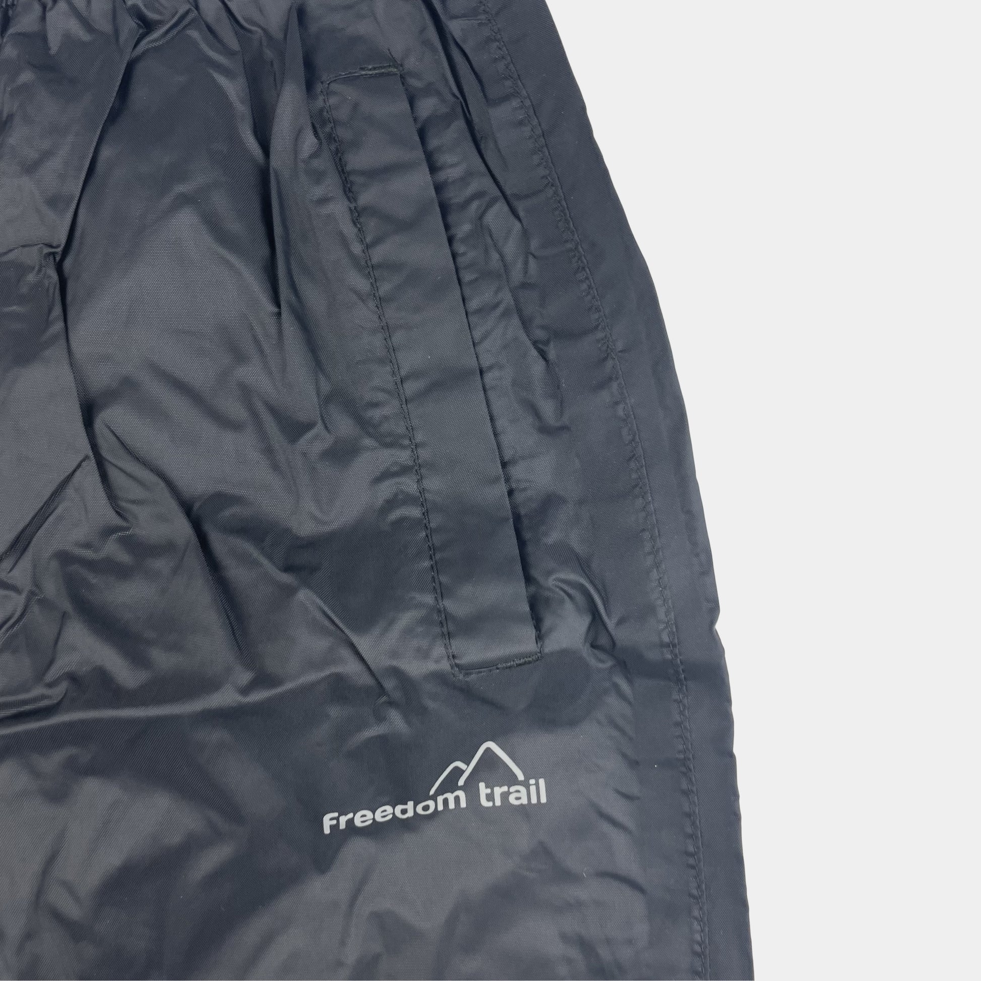 Schwarze Regenhose aus Polyamid von Freedom Trail für Kinder, Größe 3-4 Jahre (ca. 104) – pocket