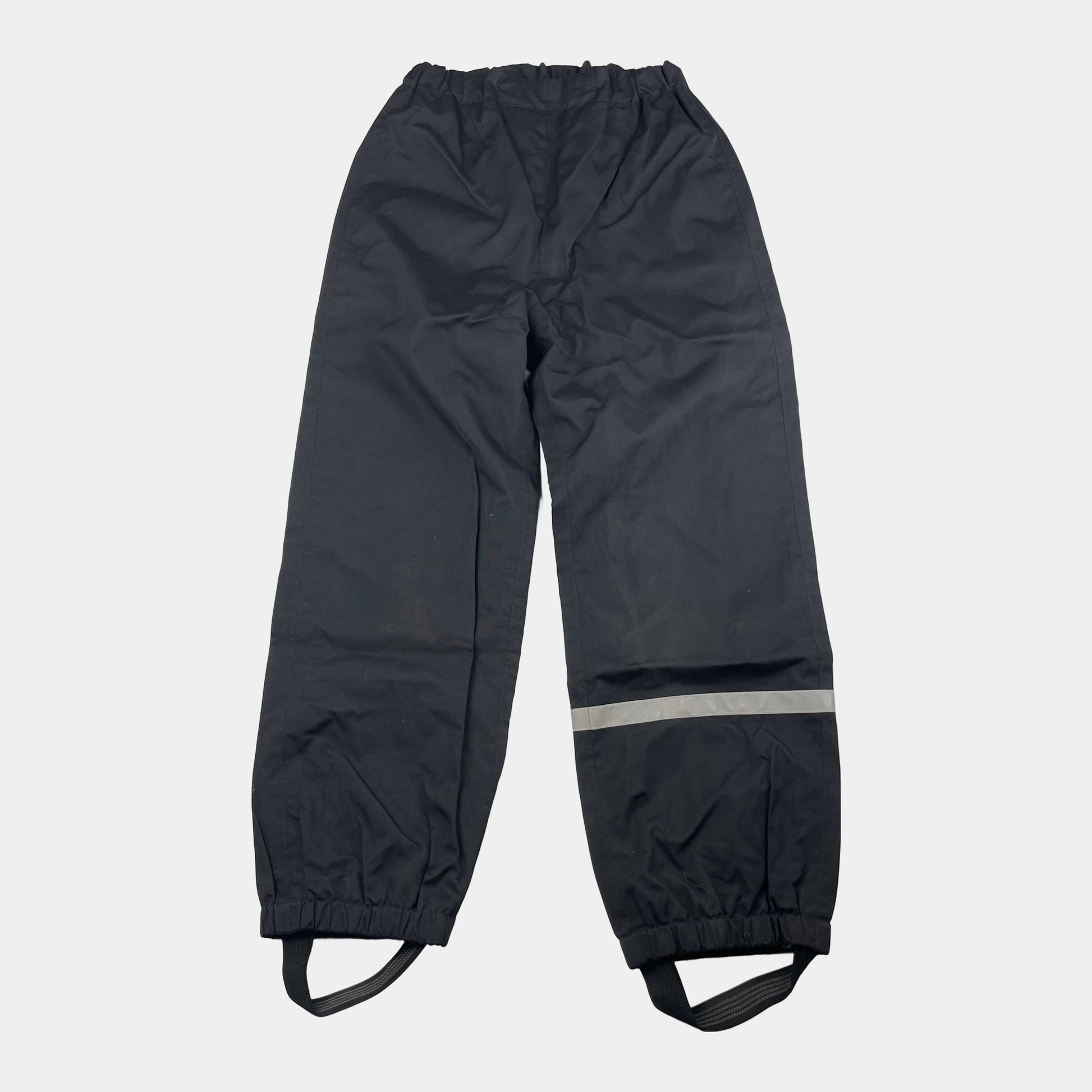 Schwarze Regenhose mit Reflektoren, Größe 128, von H&M – front