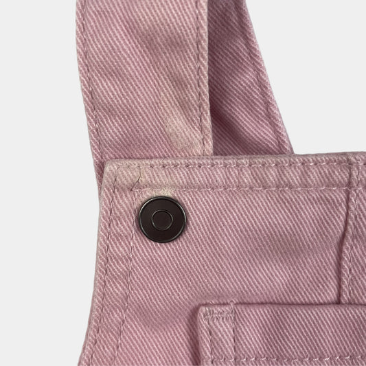 Rosa Cord-Latzhose mit Minnie-Maus-Motiv – detail